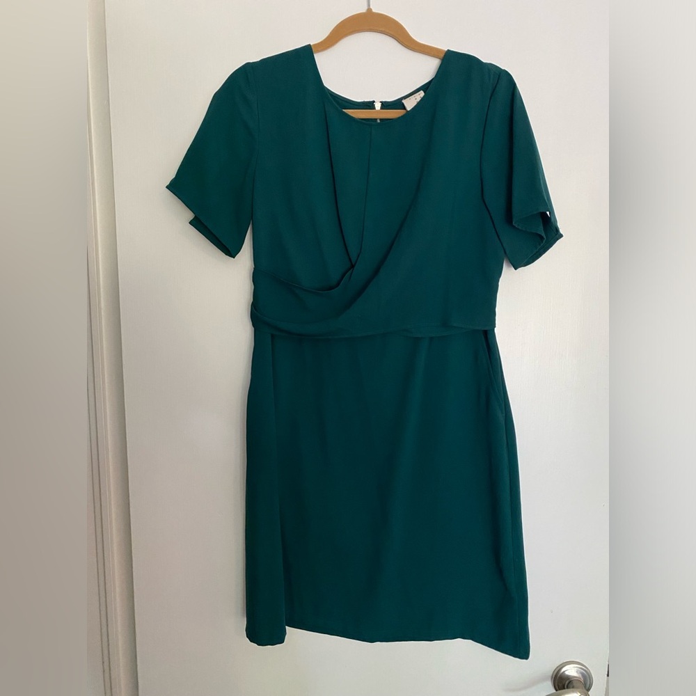 A New Day Green Dress with Gold Zipper - Medium